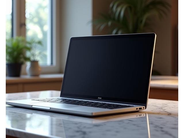 Ultra-thin luxury Windows laptop with polished aluminum chassis